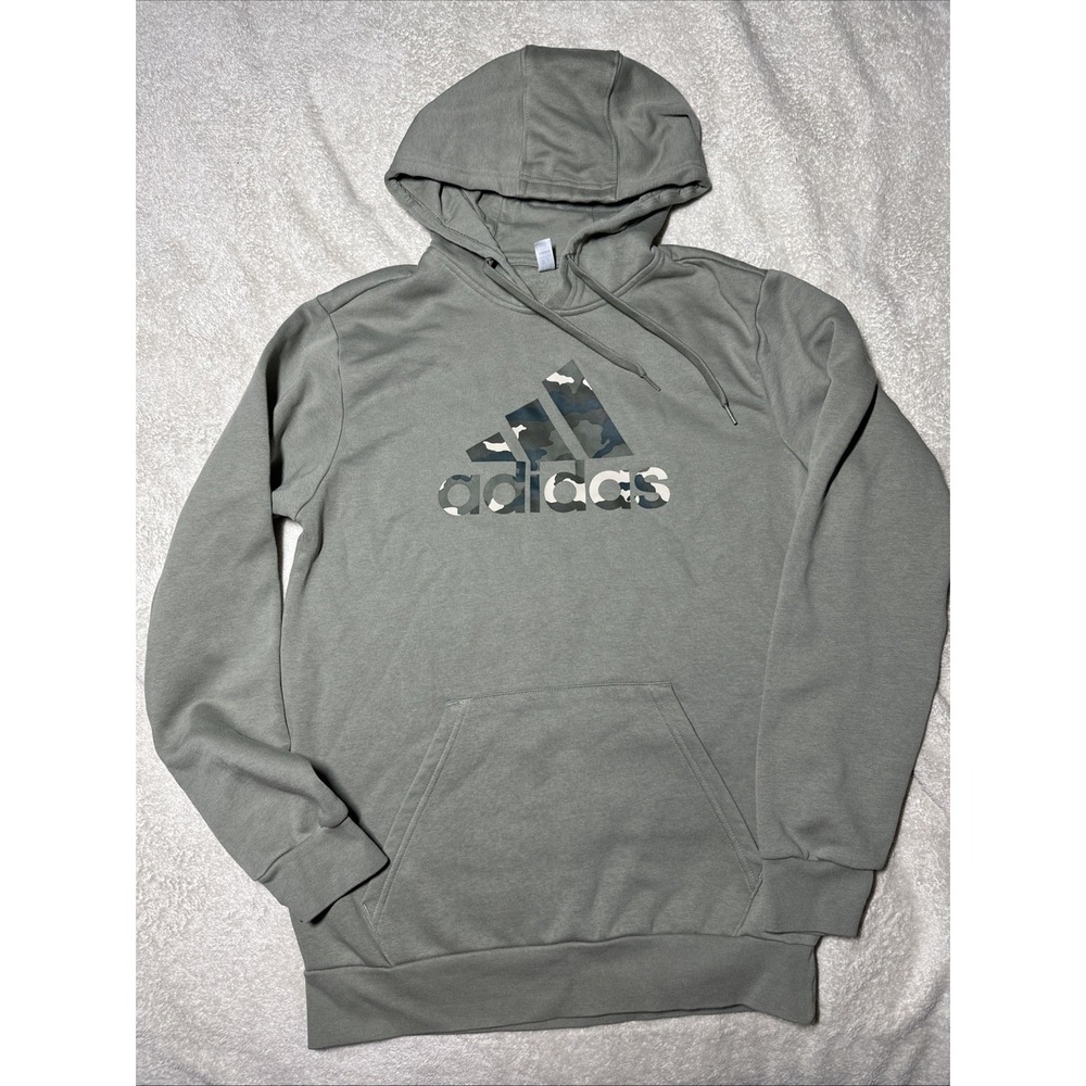 Adidas Men's Hoodie Size Small Green Camo Excellent Condition Pre Owned